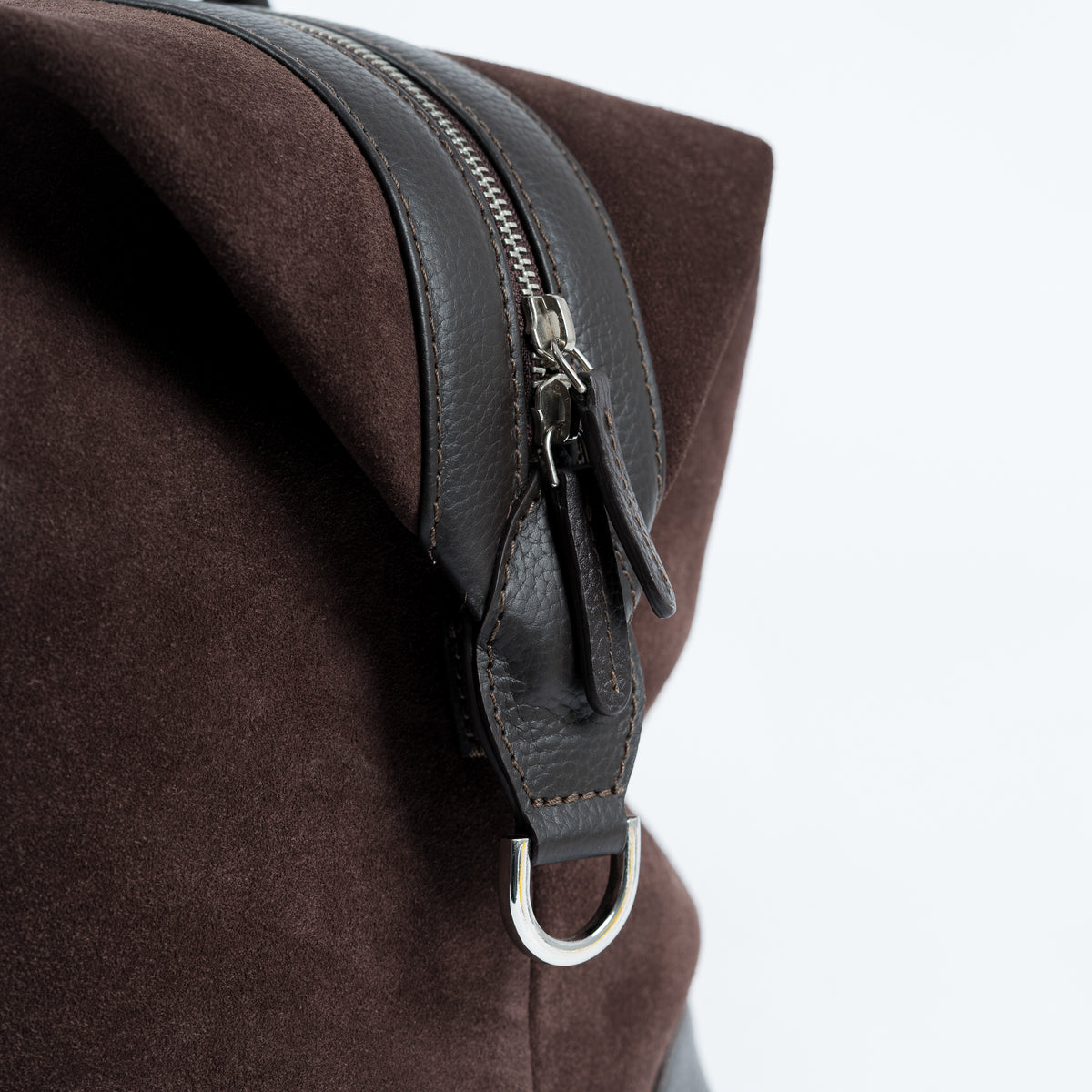 Samar Suede With Leather Weekender - Espresso