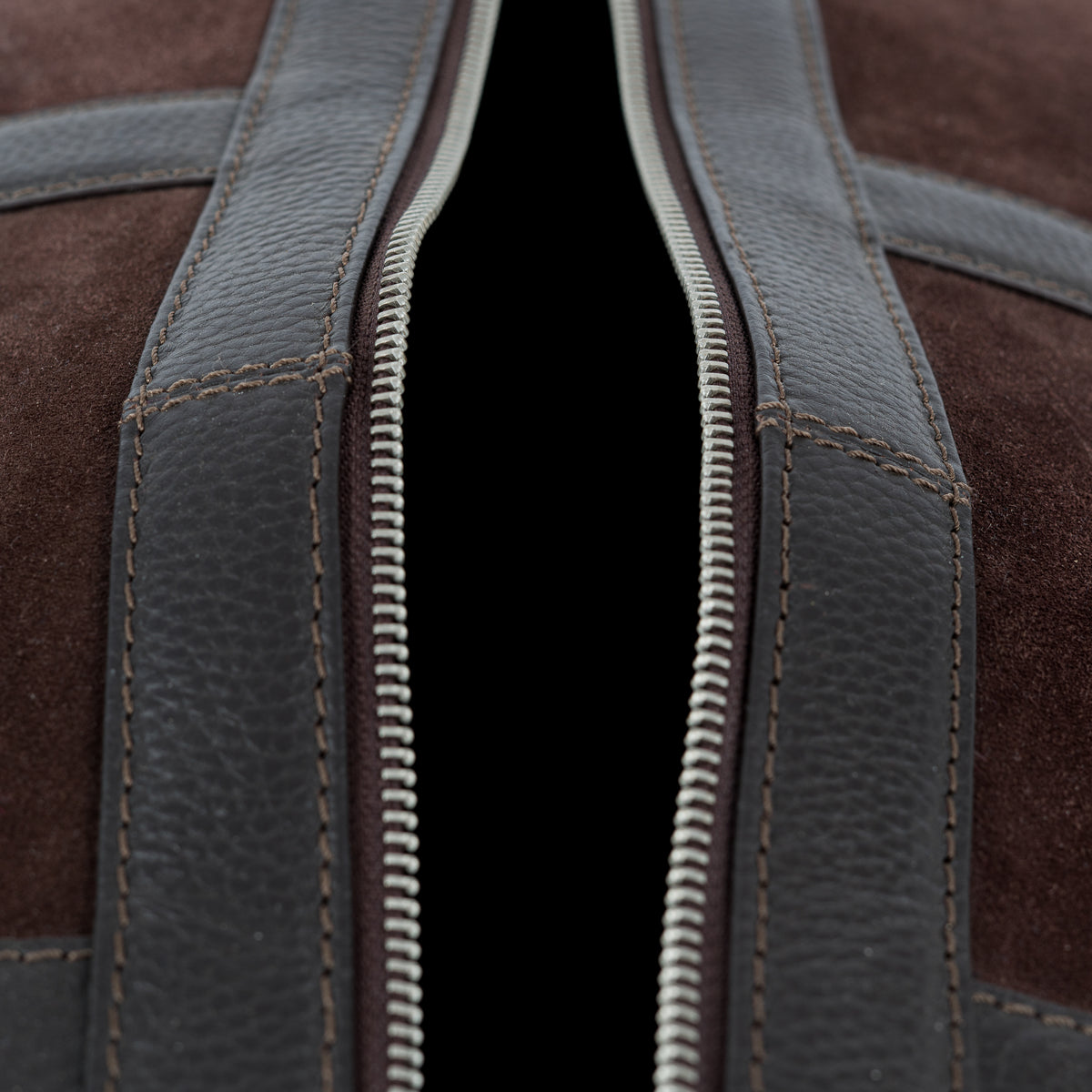 Samar Suede With Leather Weekender - Espresso